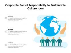 Corporate social responsibility to sustainable culture icon