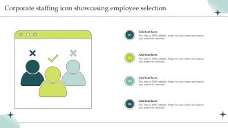Corporate Staffing Icon Showcasing Employee Selection