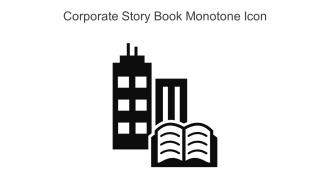 Corporate Story Book Monotone Icon In Powerpoint Pptx Png And Editable Eps Format