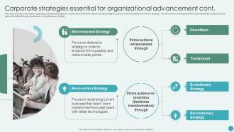 Corporate Strategies Essential For Organizational Advancement Revamping Corporate Strategy