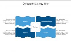 Corporate strategy one ppt powerpoint presentation layouts pictures cpb