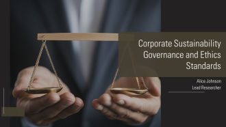 Corporate Sustainability Governance And Ethics Standards PPT Sample AT