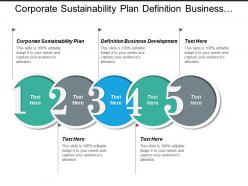 Corporate sustainability plan definition business development marketing networks cpb