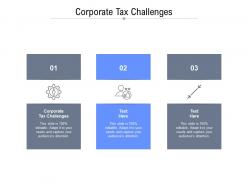 Corporate tax challenges ppt powerpoint presentation model templates