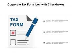Corporate tax form icon with checkboxes