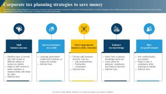 Corporate Tax Planning Strategies To Save Money