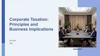 Corporate Taxation Principles And Business Implications PPT Template AT