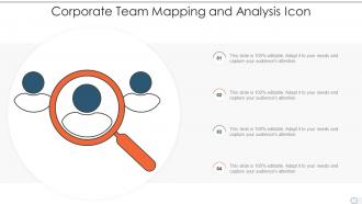 Corporate team mapping and analysis icon