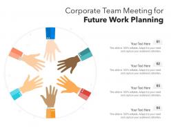 Corporate team meeting for future work planning