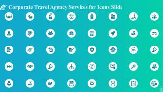 Corporate travel agency services for icons slide