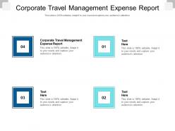 Corporate travel management expense report ppt powerpoint presentation model graphic tips cpb