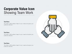Corporate value icon showing team work