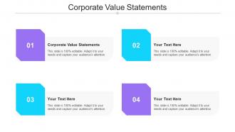 Corporate Value Statements Ppt Powerpoint Presentation Model Templates Cpb