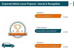 Corporate vehicle lease proposal awards and recognition ppt template