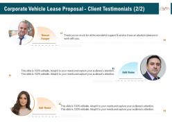 Corporate vehicle lease proposal client testimonials r348 ppt file aids