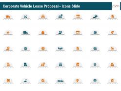 Corporate vehicle lease proposal icons slide ppt example file