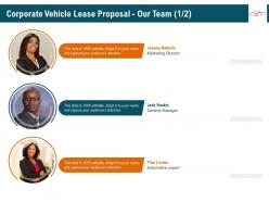 Corporate vehicle lease proposal our team r349 ppt icon