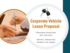Corporate vehicle lease proposal powerpoint presentation slides