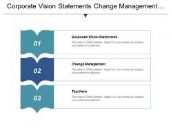 Corporate vision statements change management sales forecasting risks cpb