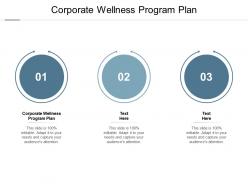 Corporate wellness program plan ppt powerpoint presentation graphic tips cpb