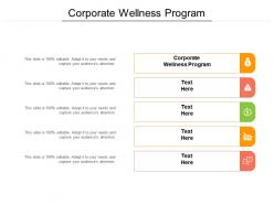 Corporate wellness program ppt powerpoint presentation file mockup cpb