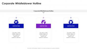 Corporate Whistleblower Hotline In Powerpoint And Google Slides Cpb