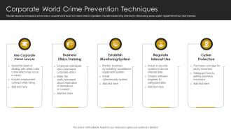 Corporate World Crime Prevention Techniques