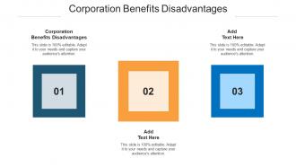 Corporation Benefits Disadvantages Ppt Powerpoint Presentation File Outline Cpb