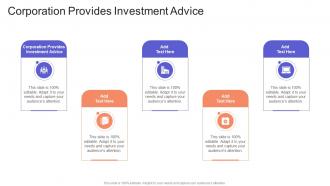 Corporation Provides Investment Advice In Powerpoint And Google Slides Cpb