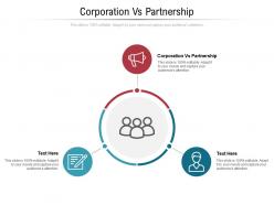 Corporation vs partnership ppt powerpoint presentation summary template cpb