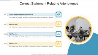 Correct Statement Relating Arteriovenos In Powerpoint And Google Slides Cpb