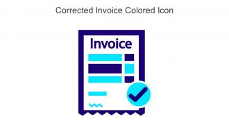 Corrected Invoice Colored Icon In Powerpoint Pptx Png And Editable Eps Format