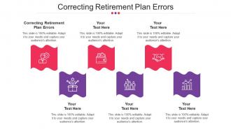 Correcting Retirement Plan Errors Ppt Powerpoint Presentation Portfolio Icon Cpb