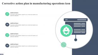 Corrective Action Plan In Manufacturing Operations Icon