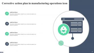 Corrective action Plan in Manufacturing PowerPoint PPT Template Bundles Compatible Editable