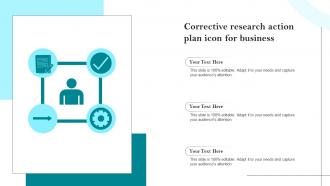 Corrective Research Action Plan Icon For Business