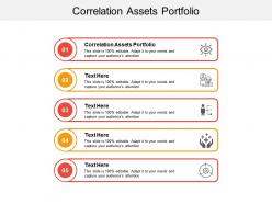 Correlation assets portfolio ppt powerpoint presentation design ideas cpb