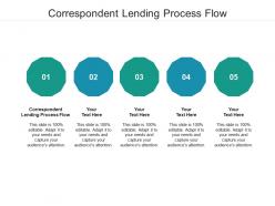 Correspondent lending process flow ppt powerpoint presentation show slideshow cpb