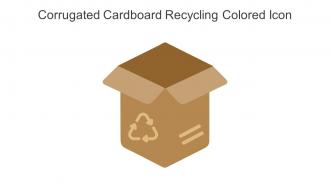 Corrugated Cardboard Recycling Colored Icon In Powerpoint Pptx Png And Editable Eps Format