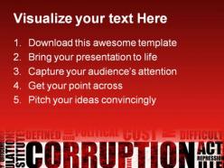 Corruption business powerpoint templates and powerpoint backgrounds 0411