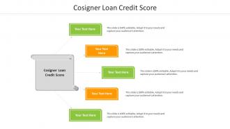 Cosigner loan credit score ppt powerpoint presentation inspiration example topics cpb