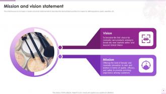 Cosmetic And Beauty Products Company Profile Powerpoint Presentation Slides