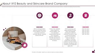 Cosmetic Company Pitch Deck About Xyz Beauty And Skincare Brand Company