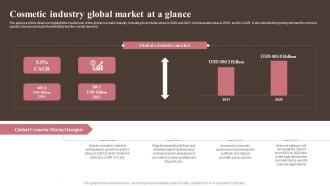 Cosmetic Global Market At A Glance Personal And Beauty Care Business Plan BP SS