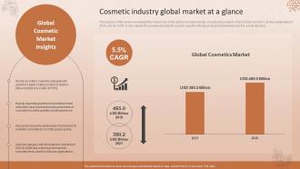 Cosmetic Industry Global Market At A Glance Natural Cosmetic Business Plan BP SS