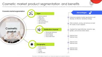 Cosmetic Market Product Segmentation And Benefits Customer Demographic Segmentation MKT SS V