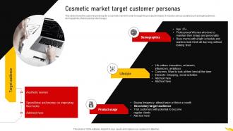 Cosmetic Market Target Customer Personas Customer Segmentation Strategy MKT SS V