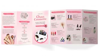 Cosmetic Product Brochure Trifold