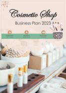 Cosmetic Shop Business Plan Pdf Word Document