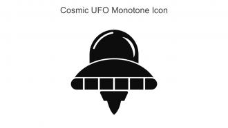 Cosmic UFO Monotone Icon In Powerpoint Pptx Png And Editable Eps Format